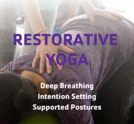 image of restorative yoga practice