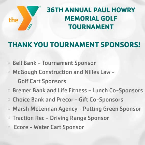 Howry Tournament sponsor thanks
