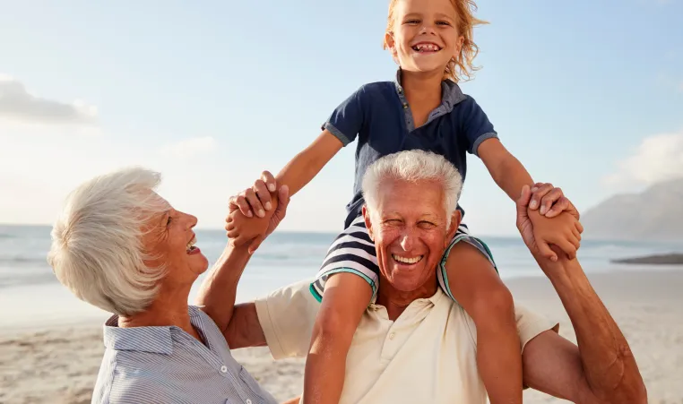 Grandparents enjoy time with their grandson!